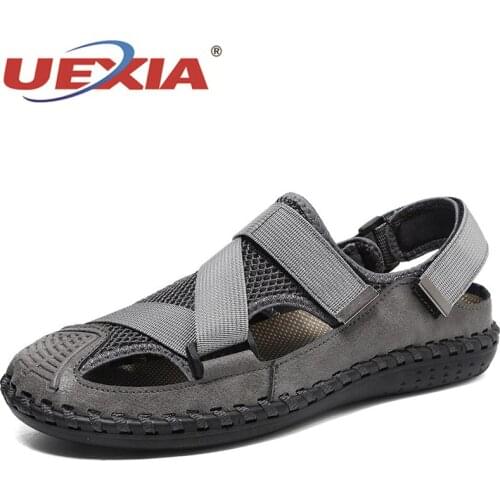 Summer Breathable Mens Sandals Casual Shoes Retro All-round Slip on Fashion Recreational Sneakers Comfort Breathable Non-slip