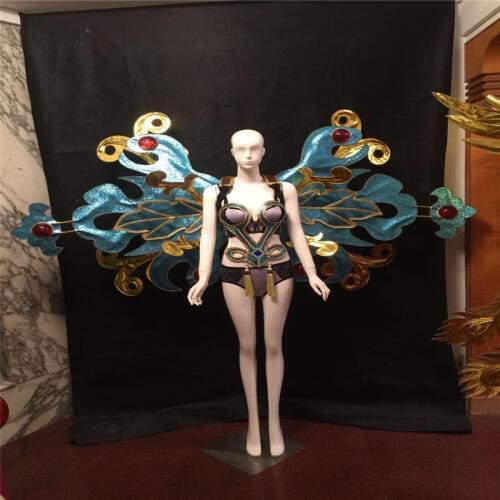 Girl sexy bra Model stage wears led costumes supply singer cosplay dresses dj bar disco ballroom dance wears party clothes show