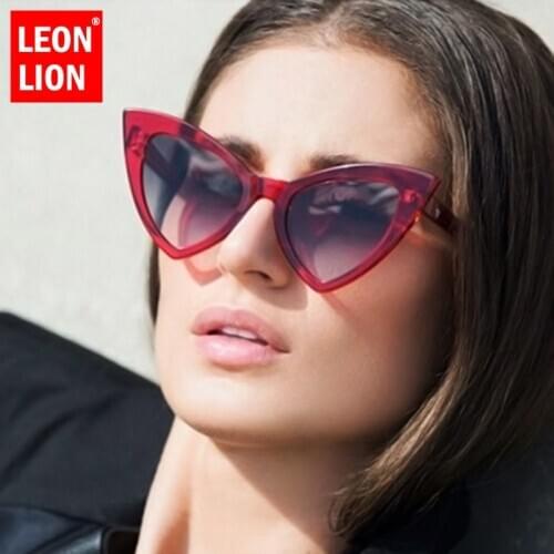 LEONLION Cat Eye Sunglasses Women Gradient Sun Glasses Women Retro Eyewear Brand Designer Sunglasses Women Luxury Gafas De Sol