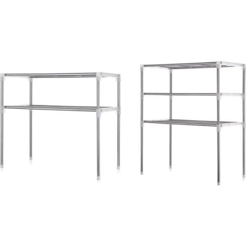 Stainless Steel Storage Rack Kitchen Tableware Microwave Oven Stand Home Office Shelf Organizer Holder