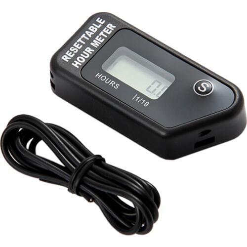 Waterproof Digital Resettable Inductive Hour Meter For any gasoline Engine Generators Motors pit bike dirt bike tractors atv