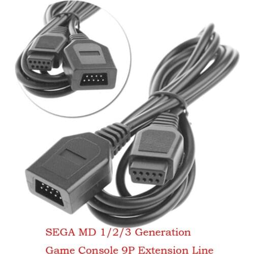 High Quality 9 Pin 1.8M/6FT2 Extension Cable Cord For Sega MD 1/2/3 Generation 16 Bits Genesis Controllers Handle Grip