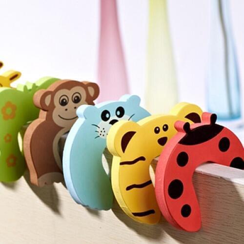 6PCS Different Baby Safety Door Stoppers Baby Child Edge Corner Guards Foam Door Jammer Finger Protector Stoppers