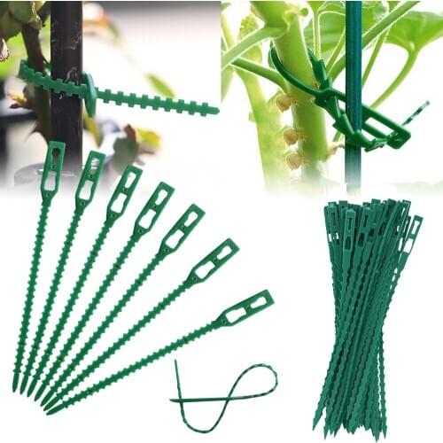 100pcs Reusable 13cm Plastic Plant Support Clips clamps For Plants Hanging Vine Garden Greenhouse Vegetables Tomatoes Clips