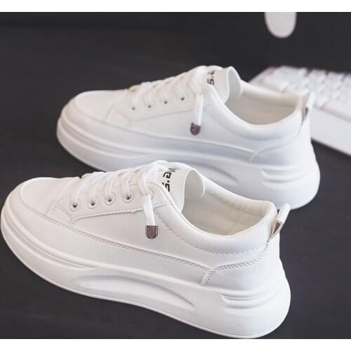 Women Sneakers Fashion Shoes Spring Trend Casual Flats Sneakers Female New Fashion Comfort White Vulcanized Platform Shoes99ayy6