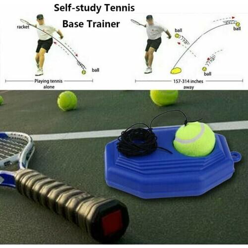 1 Set Heavy Duty Tennis Training Aids Tool With Ball Practice Self-Duty Rebound Trainer Partner Sparring Device Baseboard