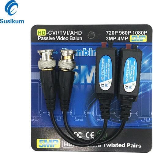 10Pairs HD BNC Video Balun 5MP 4MP 3MP 960H 1080P 720P Twisted Transceivers UTP Cat5 HD CVI TVI AHD for CCTV CAMERA