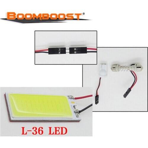 10 pieces new coming Car Vehicle LED 36 SMD COB Chip 12V DC Panel Light Interior Dome Light With T10 festoon 3W