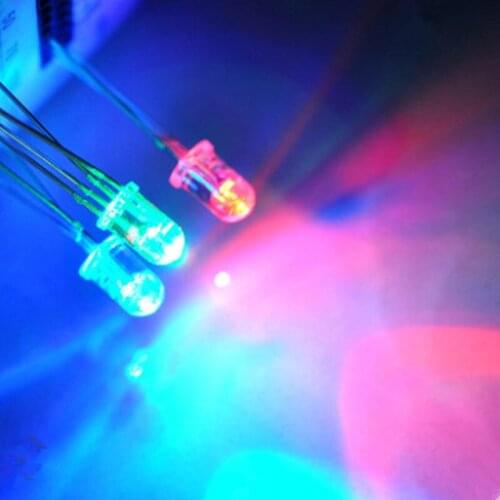 100pcs/lot Multicolor 4pin 5mm RGB Led Diode Light Lamp Tricolor Round Package Common cathode Rgbled LED F5 Light Emitting Diode