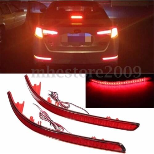 2x LED Parking Tail Lights Red Rear Bumper Reflector Brake Light Warning Stop Lamps for KIA K5 Optima Magentis 2011 2012 2013