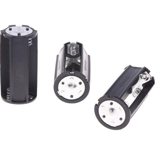 3Pcs 3x AA to D Size Battery Adapter Converter Holder Case Box