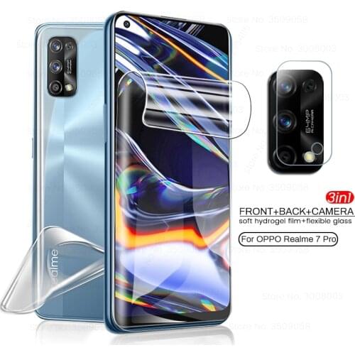 3in1 front back hydrogel film for realme 7 pro screen protectors not glass realmi real me 7 pro realme7pro realme7 camera glass