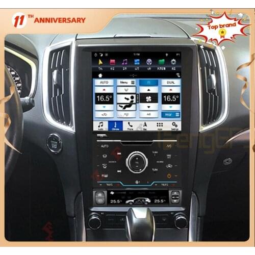 13.6 in Vertical Tesla PX6 Android 9 4+64GB Car Radio Multimedia Player For Ford Edge 2015-2018 Car GPS Navigation DSP + CARPLAY