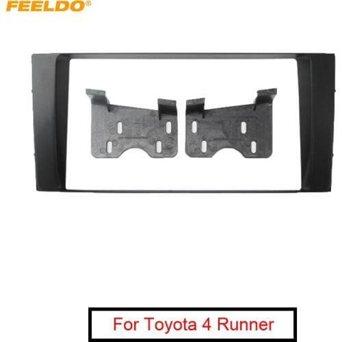 FEELDO Car 2Din Facia Panel Frame Adapter for TOYOTA 4 Runner 2003-2008 Stereo Fascia Dash Trim Installation Kit #AM3262