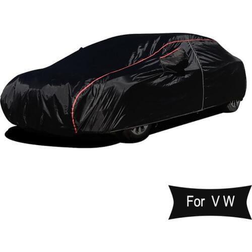 210T Universal full car covers outdoor prevent snow sun rain dust frost wind black for volkswagen polo passat golf tiguan