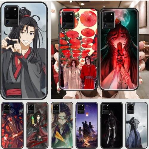 Mo dao zu shi Anime Phone case For Samsung Galaxy Note 4 8 9 10 20 S8 S9 S10 S10E S20 Plus UITRA Ultra black luxury hoesjes