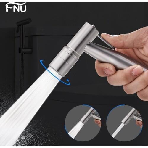 Double Function Switch Toilet Bidet Faucet Bathroom Hand Bidet Sprayer Set Kit Pressurize Flush Spray Gun Tank Hook & Wall Mount