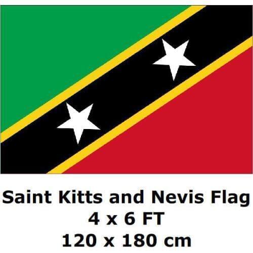 Saint Kitts and Nevis Flag 120 x 180 cm 100D Polyester Large Big Flags And Banners National Flag Country Banner