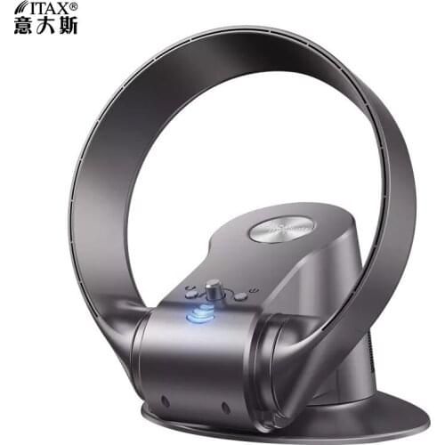 Cold and warm dual-use leafless electric fan home mute mini small desktop landing remote control timing fashion ITAS6626A