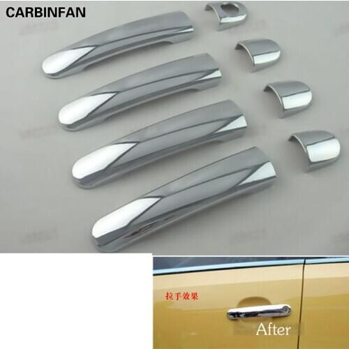 Chrome Side Door Handle Cover Trim exterior car accessories parts styling 8pcs for VW polo 2011 2012 2013