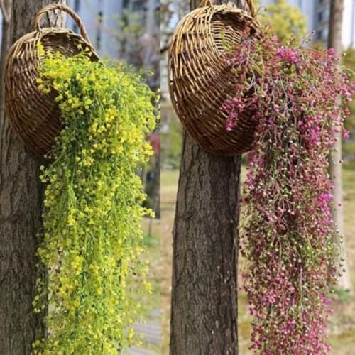 Artificial Fake Hanging Flowers Decorative Vine Suspended Blossom for Wedding Party Garden Home Hanging Flowers