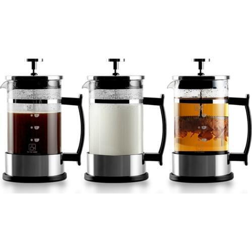 350ml Small Capacity Black Household Use Stainless Steel Glass French Pressure Pot Filter Cafetiere Coffee Tea Maker Coffee Tool