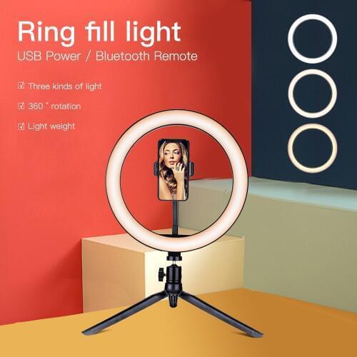 Ring Light Dimmable Photo Studio Phone Video LED Beauty Ring Light Photography Dimmable Ring Lamp Live Show With Bluetooth