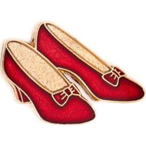 Red Dance Shoes lapel pin badge