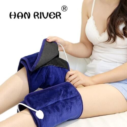 Health Care 1 Pair Electric heating coarse salt aifted knee pad Therapy Arthritis Rheumatism 220V 85W Adjustable Tempera