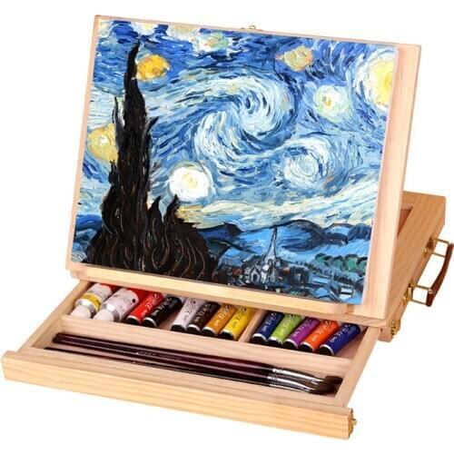 Multifunction Painting Easel Artist Desk Easel Portable Miniature Desk Light Weight Folding Easel For Storage Or During Trips