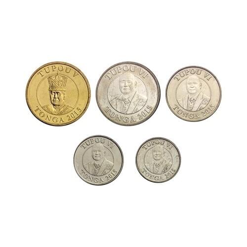 Tonga Set 5 Pieces Coins Old Original Coin Collectible Edition Real Rare Commemorative Random Year