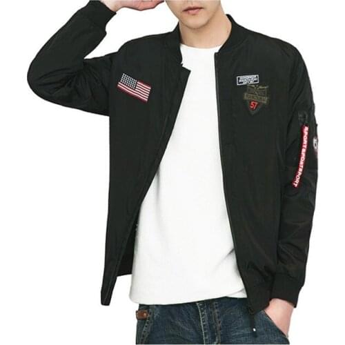 2021 autumn thin mens jacket windbreaker jacket baseball coat Air Force flight suit mens soft texture top