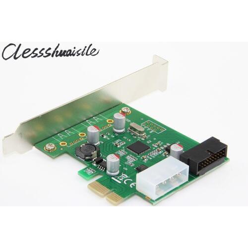 Pci express adapter pci-e card usb 3.0 Expansion Add On Cards Converter With 4 pin + USB 3.0 20pin power supply Connector