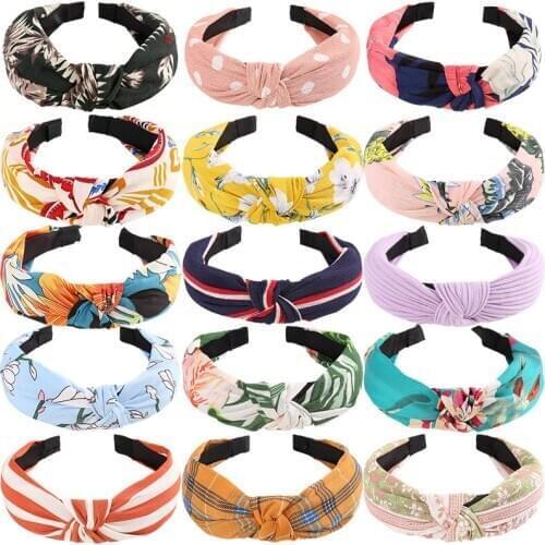 Find Me Colorful Painting Cloth Headband Handmade Knot Hairband 2020 New Women Cute Hair Accessories