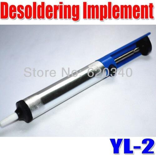 Free Shipping Suction Tin Semi Aluminum Sucker Desoldering Pump Welding tools Aluminium Solder Sucker Desoldering Pump
