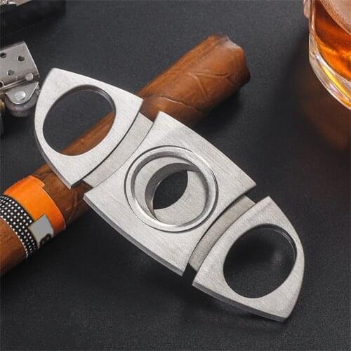 Stainless Steel Cigar Cutter Brand New Portable Metal Classic Cigar Cutter Guillotine Cigar Scissors Gift