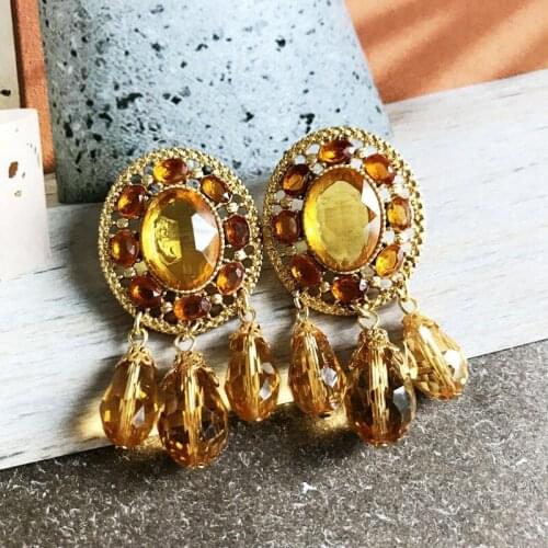 Teardrop Beads Pendant Charm Stud Earrings Elegant Exquisite Jewelry For Womens Party Gift