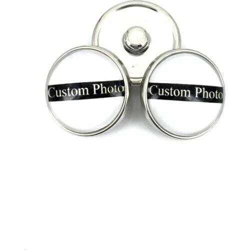 16pcs/lot Customized Glass Snap Button Jewelry 18mm 20mm Glass Snap Buttons for Personalized DIY Snap Bracelet Necklace N001