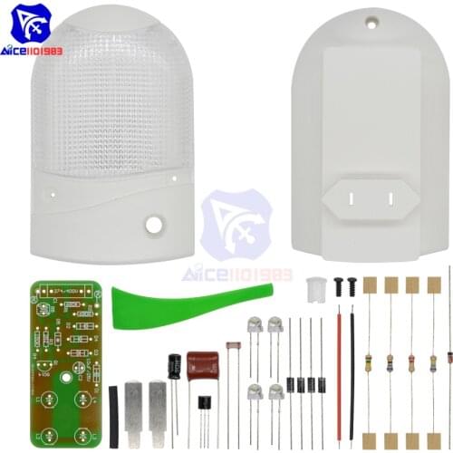 Diymore 1W 220V LED Night-Light DIY Kit Photosensitive Sensor Control Nightlight Electronic Production Suite Learning Kit