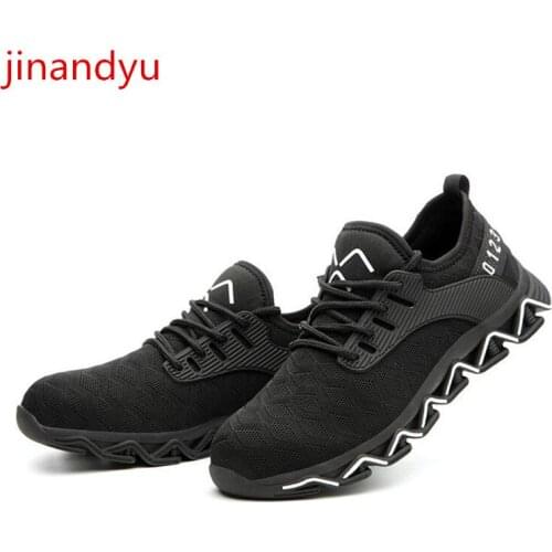 Unisex Steel Toe Safty Shoe Work Boots Breathable Lightweight Working Shoes Man Safety Anti Smash Anti Piercing Protection Shoes