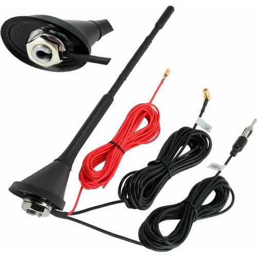 Universal Roof Mount Active Amplified DAB FM Radio Car Aerial Antenna Mast NEW