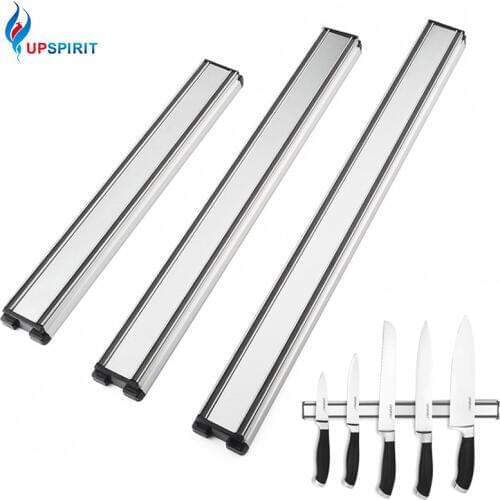 Upspirit Aluminum Magnetic Strip Wall Knife Holder For Magnetic Knives Kitchen Magnet Storage Block Stand For Knife Kitchen Tool