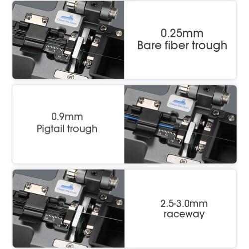 High Precision Fiber Cleaver AUA-X3 FTTH Cable Fiber Optic Cutting Knife Tools Cutter Three-in-one clamp slot 24 Surface Blade