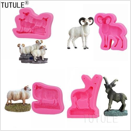 Highly Detailed Little Sheep Shape Mold Soft Candy Chocolate Mold Cake Decoration Tool,Goat silicone mold Easter Sheep Mold