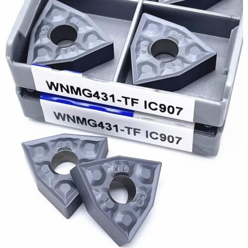 WNMG080404 TF WNMG080408 TF IC907 Cemented carbide inserts CNC blade lathe tools WNMG Inserts Lathe Blade for Stainless Steel|Tu