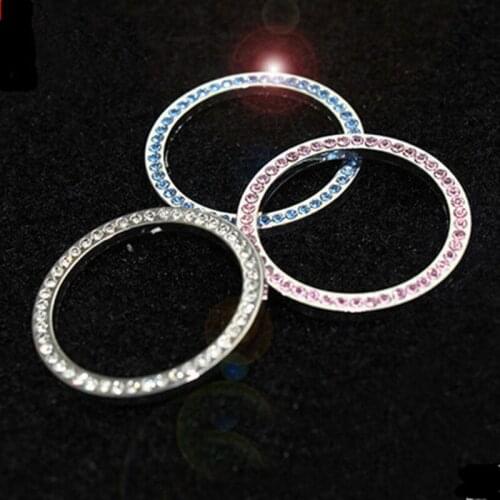 Diamond Ignition Switch Cover Decoration Sticker Protection Ring for Land Rover Range Rover/Evoque/Freelander/Discovery