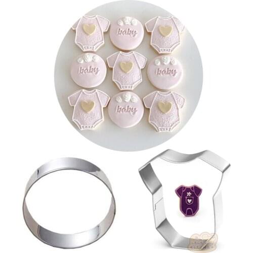 1pcs patisserie Baby Birthday Stainless Steel Cookie Cutter Metal Sugarcraft Fondant Cake Decor Tools Pastry Shop Biscuit Mould