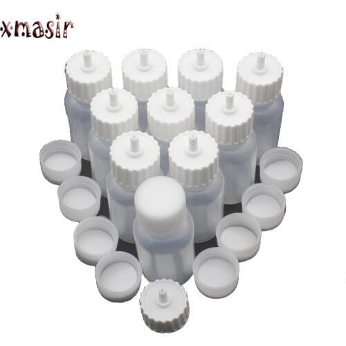 10pcs Henna 30ML Plastic Nozzle Applicator Drawing Bottle With Sealing Cap, Labels Henna Tattoo JAC Squeezable Dropper Bottles