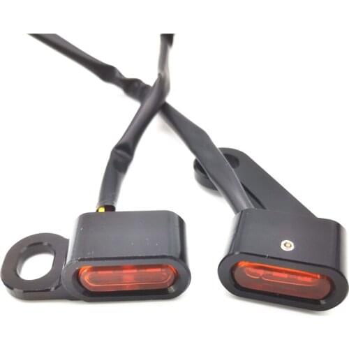 2x Mini Handlebar LED Turn Signal Light Indicator For Sportster XL 883 2004-2021