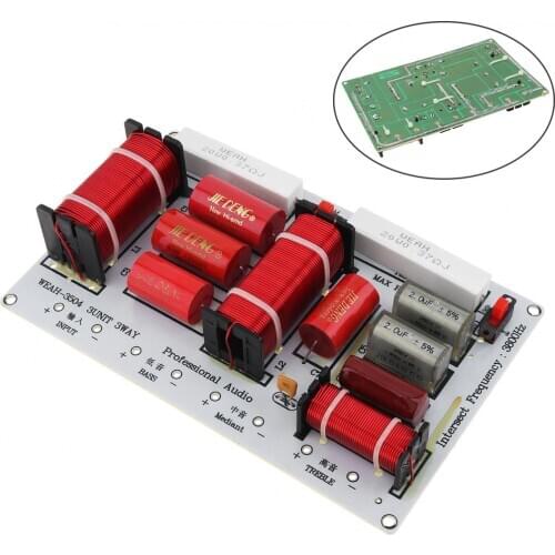 350W 3 Way Treble Medium Bass Speaker Frequency Divider Crossover Filter New
